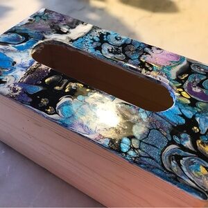 Hand Crafted Abstract Tissue Box Cover